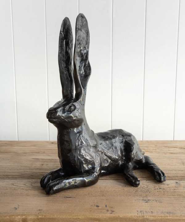 Alternative view of Large Alert Bronze/Gold Hare